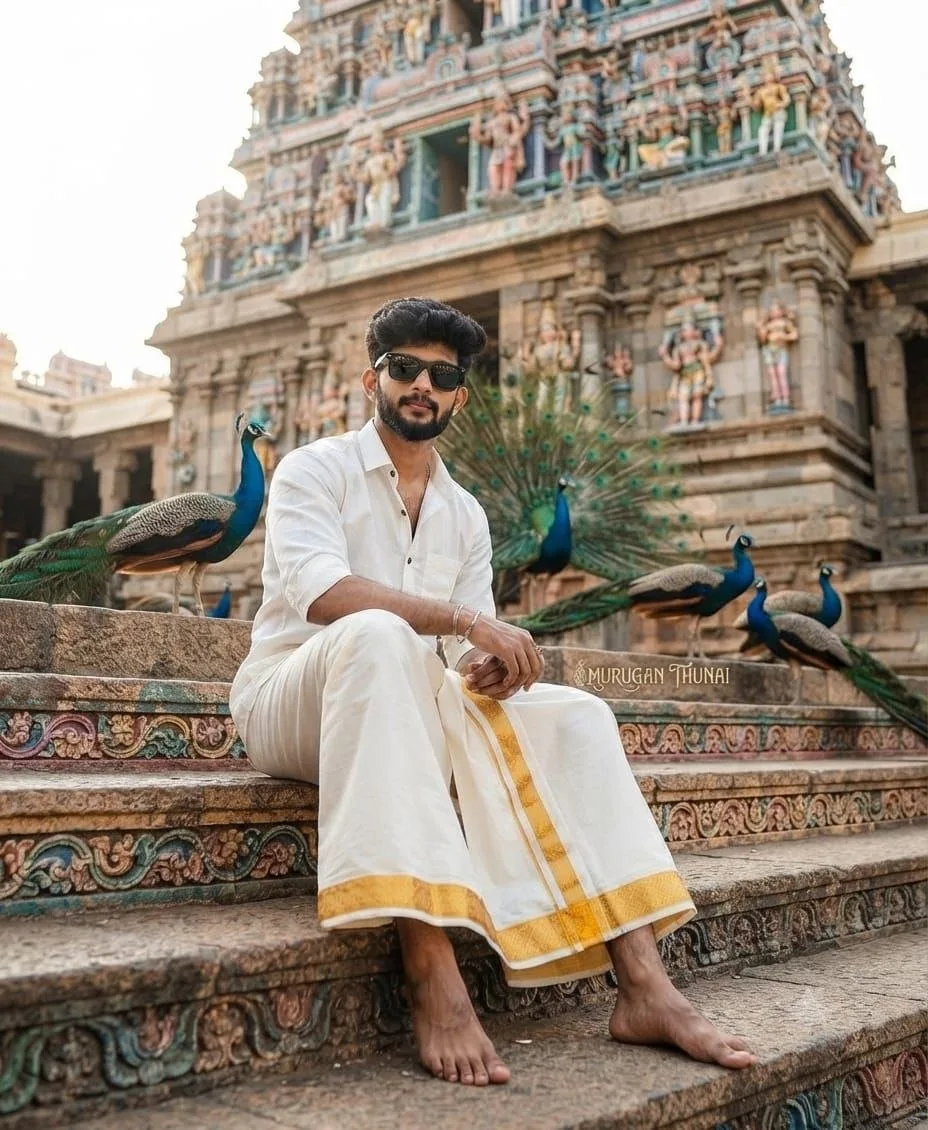Traditional Dhoti Look Prompt🤍