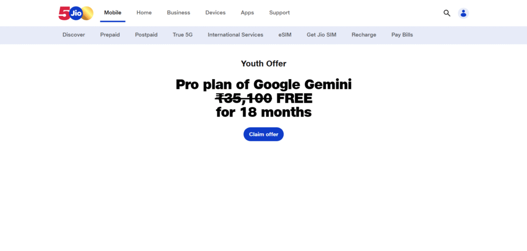 How to Get Gemini AI Pro for Free: Jio and Google Announce 18-Month Free Access Worth ₹35,100