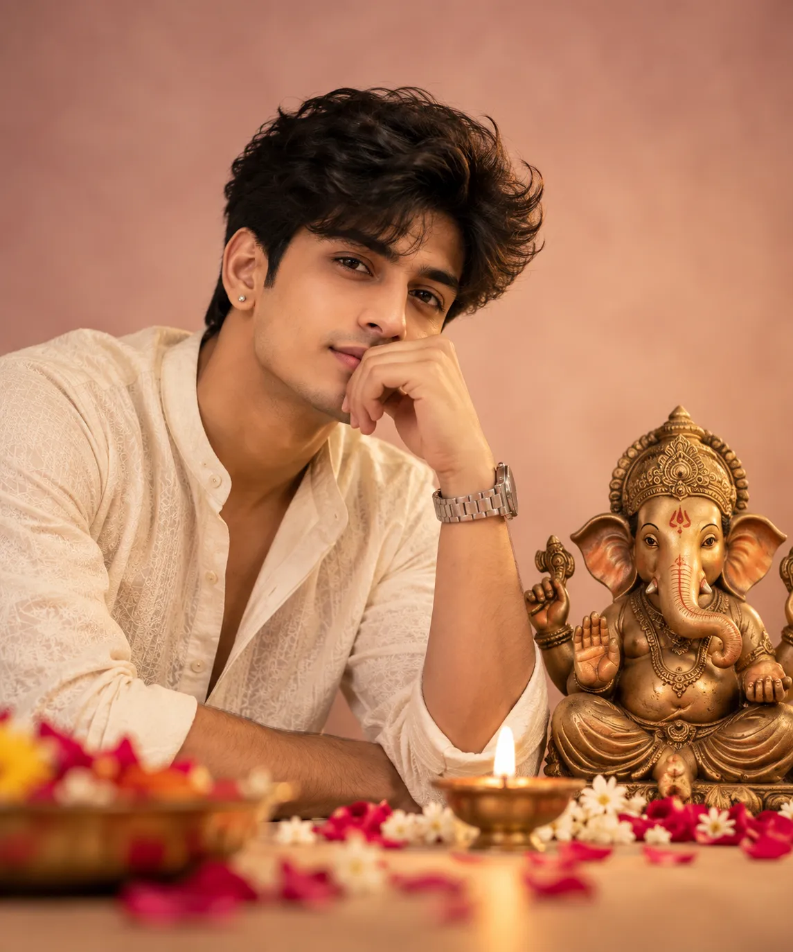AI-generated example for Devotional Silhouette — Ganesh Chaturthi AI photo prompt